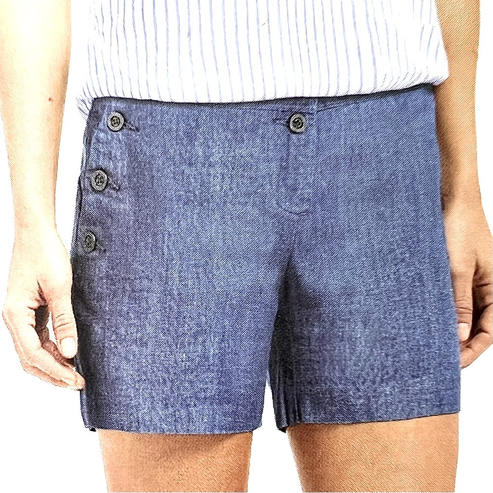 The Limited Tailored Fit Shorts Chambray Shorts Size 4 NWT